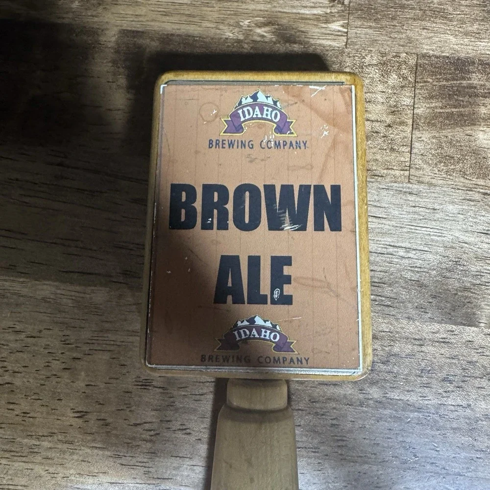 Idaho Brewing Company Brown Ale Beer Tap Handle Wood Vintage Bar Decor